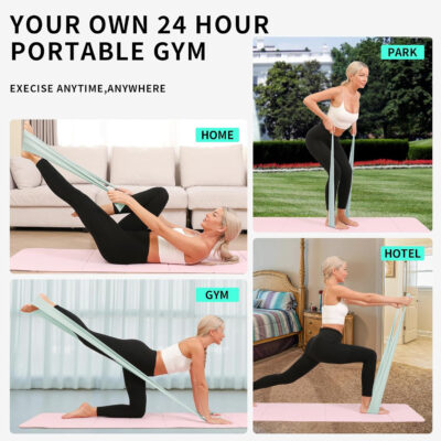 6899cf44bbb3e90f572f48266dff18dd67bbba8cb4e751bee07ab.jpg Resistance Band Set, Two Resistance Levels, Stretch Bands for Working Out Women or Men, Strength Training, Home Fitness, Toning, Stretching, Yoga, Pilates