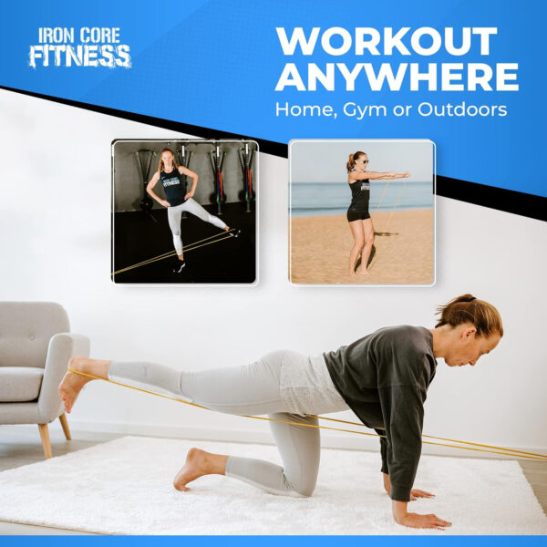 6899cf6b1164320faf513f04501180b76398bb7ecd4513bfc71e9.jpg Pull Up Assistance Resistance Bands - Long Loop Power Bands for Men and Women - Strength Power Flexibility Training at Home & Gym - Ebooks & Workout Chart Included by Iron Core Fitness