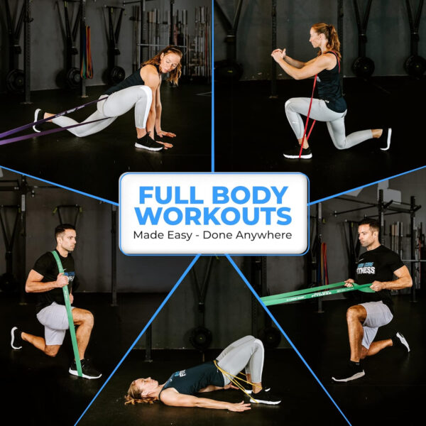 6899cf70ad9205550f26b1acb7b5869038f335cacbf79e7eca5b7.jpg Pull Up Assistance Resistance Bands - Long Loop Power Bands for Men and Women - Strength Power Flexibility Training at Home & Gym - Ebooks & Workout Chart Included by Iron Core Fitness