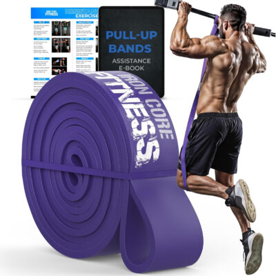 6899cf82827c89ef5855c7b046383136743048e387250fd8a2fb8.jpg Pull Up Assistance Resistance Bands - Long Loop Power Bands for Men and Women - Strength Power Flexibility Training at Home & Gym - Ebooks & Workout Chart Included by Iron Core Fitness