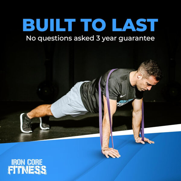 6899cf8383b9144750ef2579652c80934bb5e2c4b291234929043.jpg Pull Up Assistance Resistance Bands - Long Loop Power Bands for Men and Women - Strength Power Flexibility Training at Home & Gym - Ebooks & Workout Chart Included by Iron Core Fitness
