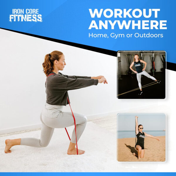6899cf8994689d2a090731f32c68d737e87b8a35615a2cd19204f.jpg Pull Up Assistance Resistance Bands - Long Loop Power Bands for Men and Women - Strength Power Flexibility Training at Home & Gym - Ebooks & Workout Chart Included by Iron Core Fitness