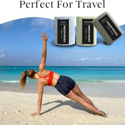 6899cfbe8c0bd76f0792a6b363302b9a07e5a20c236ed22a75eaf.jpg Wide Fabric Resistance Bands for Working Out, 3 Level Non-Slip Exercise Booty Bands for Women & Men Leg and Glutes with Hair Ties and Tape Measure - for Home Gym Workout, Yoga, Pilates
