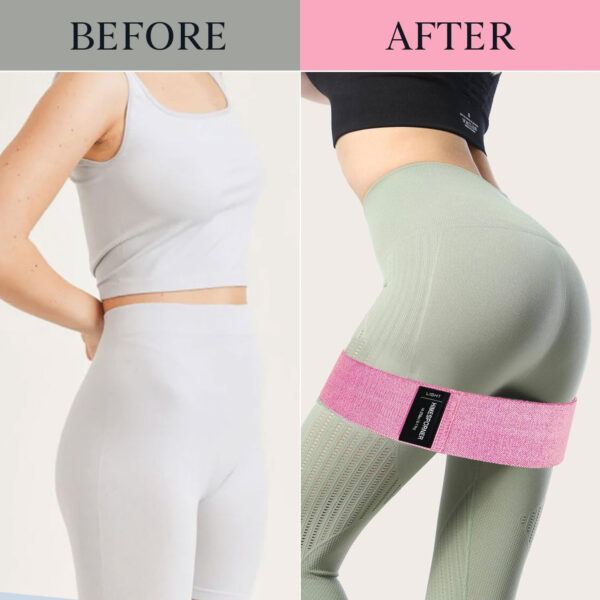 6899cfc620d3105c660640179b420155ebc1f44de0e28a9e8f5c5.jpg Wide Fabric Resistance Bands for Working Out, 3 Level Non-Slip Exercise Booty Bands for Women & Men Leg and Glutes with Hair Ties and Tape Measure - for Home Gym Workout, Yoga, Pilates