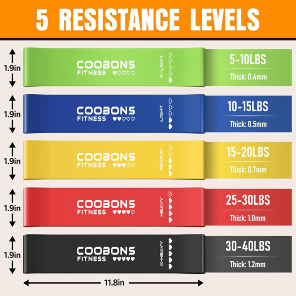 6899cfe19a5c3ac90f34d22b25f6e6142aee8924a992b434e10e4.jpg Resistance Bands for Working Out, Exercise Bands for Women & Men, Latex Elastic Bands for Yoga, Pilates, Rehab, Fitness and Home Workout, Strength Bands for Booty