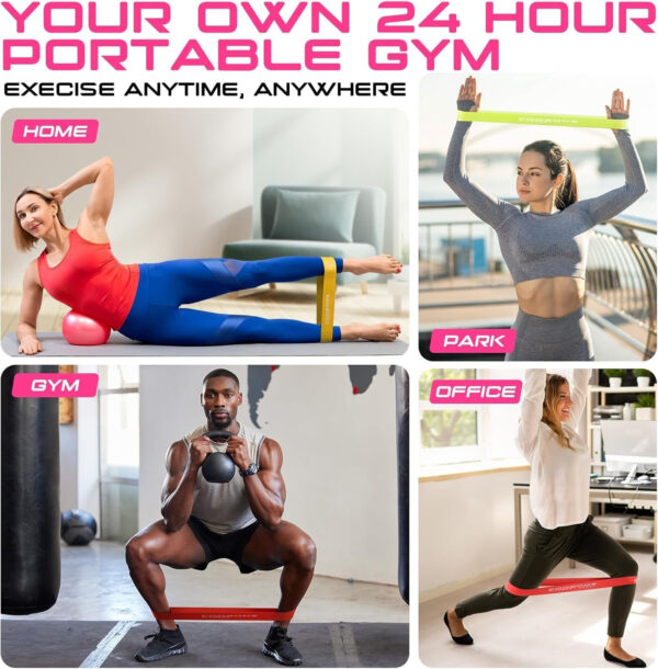 6899cfec8aa72c1834a472501b17af1e44c1b4fbec5e0cd917f65.jpg Resistance Bands for Working Out, Exercise Bands for Women & Men, Latex Elastic Bands for Yoga, Pilates, Rehab, Fitness and Home Workout, Strength Bands for Booty