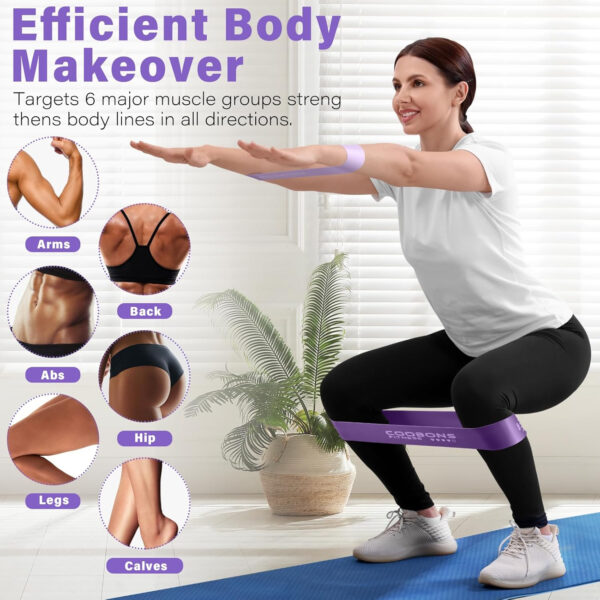 6899cff18e7409c03f1130d754dbb772576dd53748335c64676c4.jpg Resistance Bands for Working Out, Exercise Bands for Women & Men, Latex Elastic Bands for Yoga, Pilates, Rehab, Fitness and Home Workout, Strength Bands for Booty