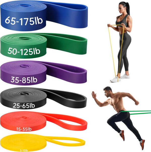 6899d052c84415cffddb039cc3c4c0e6c8ef21a2a986b1ad510a5.jpg Resistance Bands for Working Out, 6 Packs Exercise Bands, Workout Bands, Pull Up Assistance Bands for Body Stretching Training Physical Therapy Muscle Training for Men & Women