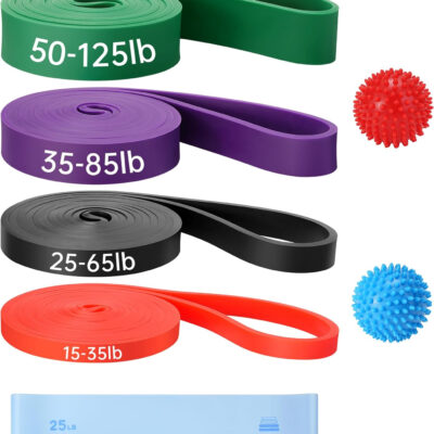6899d0599edcd33d93ec89c0d34ac5e561f005dfc740b5093b612.jpg Resistance Bands for Working Out, 6 Packs Exercise Bands, Workout Bands, Pull Up Assistance Bands for Body Stretching Training Physical Therapy Muscle Training for Men & Women