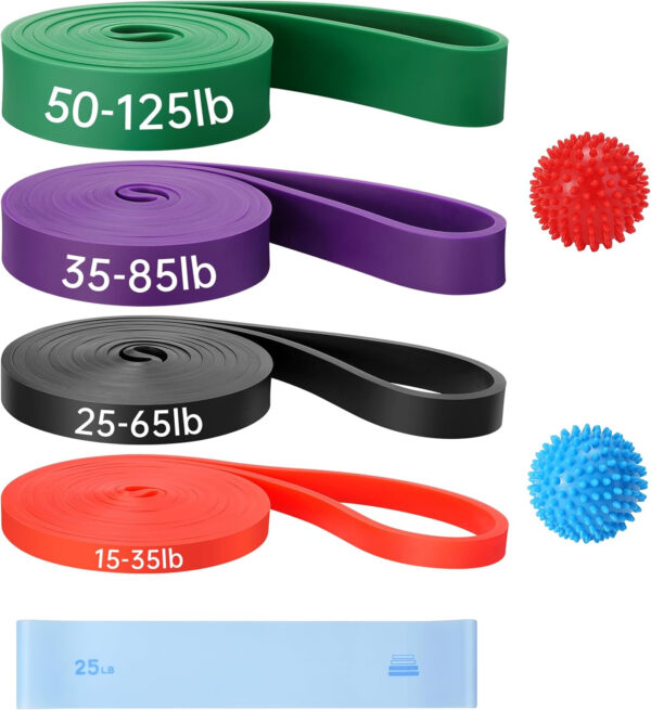 6899d0599edcd33d93ec89c0d34ac5e561f005dfc740b5093b612.jpg Resistance Bands for Working Out, 6 Packs Exercise Bands, Workout Bands, Pull Up Assistance Bands for Body Stretching Training Physical Therapy Muscle Training for Men & Women