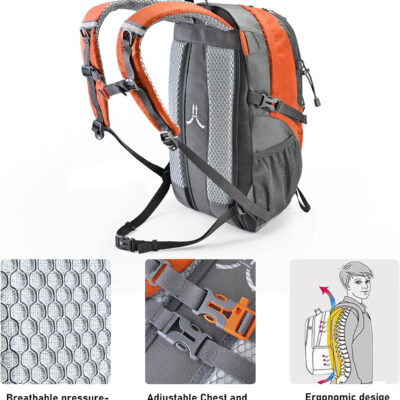 6899e18359136987e37dea4ce0dec746935e350ce930e5b0fa7c3.jpg N NEVO RHINO Hiking Backpack 20L Water Resistant Outdoor Day Pack,Lightweight Travel Small Backpack for Men Women