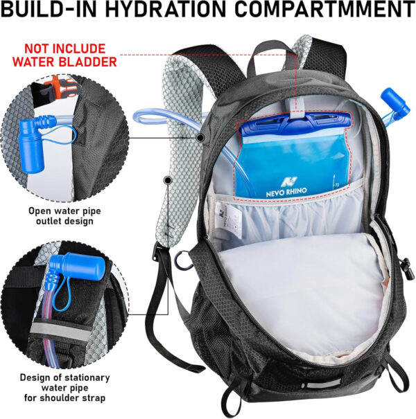 6899e19f067f72cbc723f6b5bf2eb3050754e06b1ba3afcbd4496.jpg N NEVO RHINO Hiking Backpack 20L Water Resistant Outdoor Day Pack,Lightweight Travel Small Backpack for Men Women