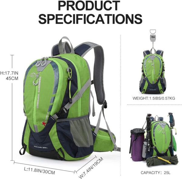 6899e23696685f8898953d3debfd1b1eb73f1ae20f3abd3bc3341.jpg INOXTO Small Hiking Backpack with 2L Water Bladder and Rain Cover, 25L Hydration Backpack Hiking Daypack (Orange blue)