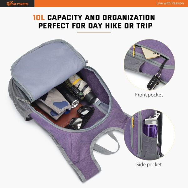 6899e30ddc32b7b253a8b42629a4f6acdc8d15d7f22f7f235831e.jpg SKYSPER Small Daypack 10L/15L/20L Hiking Backpack Packable Lightweight Travel Day Pack for Women Men