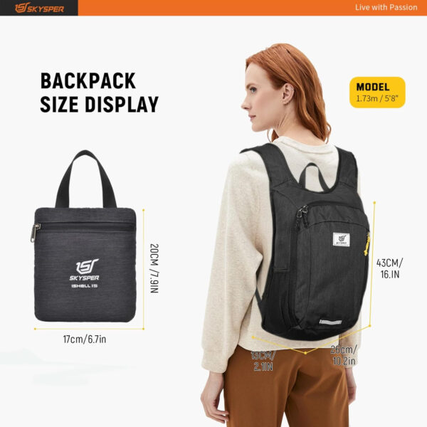 6899e33017aa1521791690c238528de419eb890394e322a52c442.jpg SKYSPER Small Daypack 10L/15L/20L Hiking Backpack Packable Lightweight Travel Day Pack for Women Men