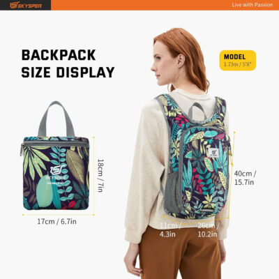 6899e352364bd65b69cb00ba30640979bfcd693502617f2d2c0bc.jpg SKYSPER Small Daypack 10L/15L/20L Hiking Backpack Packable Lightweight Travel Day Pack for Women Men