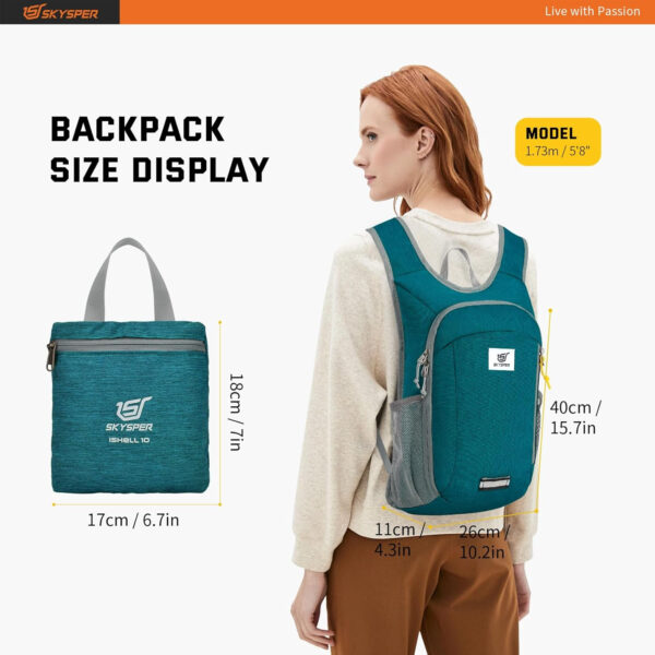 6899e3897b50861d5f66a76c5d54e56522e024fcbadd899d616dc.jpg SKYSPER Small Daypack 10L/15L/20L Hiking Backpack Packable Lightweight Travel Day Pack for Women Men