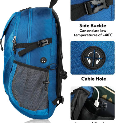 WATERFLY Lightweight Packable Hiking Backpack: 30L Foldable Travel Daypack Ultralight Camping Day Pack for Woman Man
