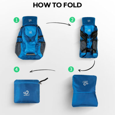 WATERFLY Lightweight Packable Hiking Backpack: 30L Foldable Travel Daypack Ultralight Camping Day Pack for Woman Man