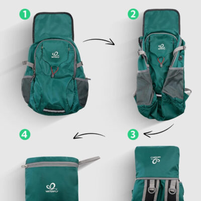 WATERFLY Lightweight Packable Hiking Backpack: 30L Foldable Travel Daypack Ultralight Camping Day Pack for Woman Man