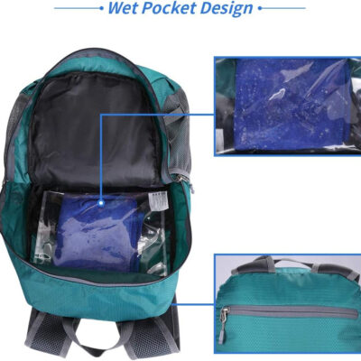 WATERFLY Lightweight Packable Hiking Backpack: 30L Foldable Travel Daypack Ultralight Camping Day Pack for Woman Man