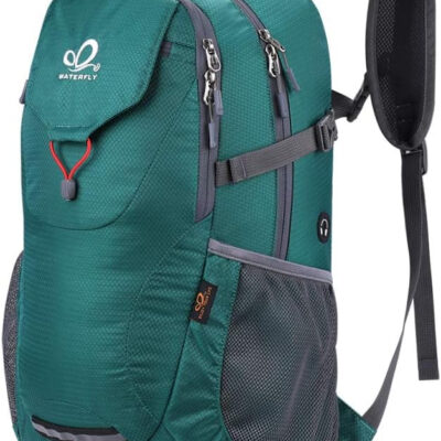 WATERFLY Lightweight Packable Hiking Backpack: 30L Foldable Travel Daypack Ultralight Camping Day Pack for Woman Man