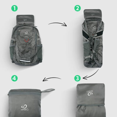 WATERFLY Lightweight Packable Hiking Backpack: 30L Foldable Travel Daypack Ultralight Camping Day Pack for Woman Man