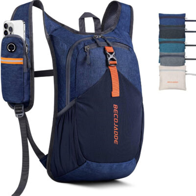 20L Small Hiking Backpack for Men Women Foldable Packable Back Pack Ultralight Hiking Daypack for Travel Camping Outdoor, Black