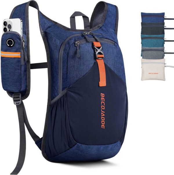 20L Small Hiking Backpack for Men Women Foldable Packable Back Pack Ultralight Hiking Daypack for Travel Camping Outdoor, Black