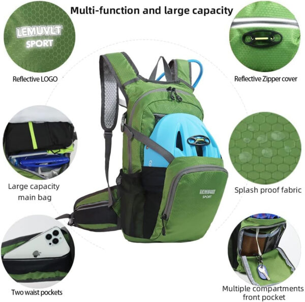 6899e4cbdc7b72aabf220729da4f5fb91732db97ae26eb96fb5c6.jpg Hiking Daypack Waterproof Biking Backpack 15L Lightweight Durable Backpack for Ski Snowboarding Running MTB Cycling