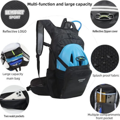 6899e4e457ebe7ed02f52e4e2f2e4131d8ffb4d3be5d97f1de41c.jpg Hiking Daypack Waterproof Biking Backpack 15L Lightweight Durable Backpack for Ski Snowboarding Running MTB Cycling