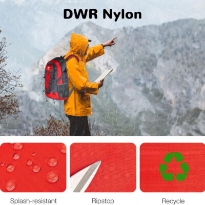 25L Small Waterproof Hiking Backpack Day Pack Bag Men Women, Lightweight Travel Backpack with Padded Straps, Green