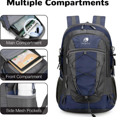 25L Small Waterproof Hiking Backpack Day Pack Bag Men Women, Lightweight Travel Backpack with Padded Straps, Green