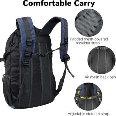 25L Small Waterproof Hiking Backpack Day Pack Bag Men Women, Lightweight Travel Backpack with Padded Straps, Green