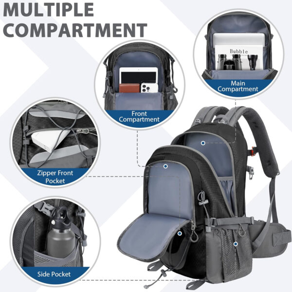 6899e554c191ff2c774de3aff16933c96bd336bcb2725f7bac33b.jpg Hiking Backpack 30L Lightweight Travel Daypack Small Day Pack for Men Women Outdoor Camping Backpacking, Black