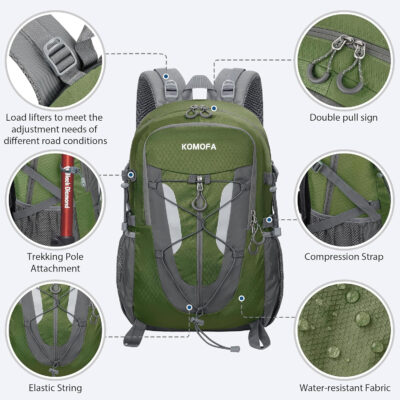 6899e5619a889cd10088fa72d7d604ec9a959d82196398ae31d89.jpg Hiking Backpack 30L Lightweight Travel Daypack Small Day Pack for Men Women Outdoor Camping Backpacking, Black