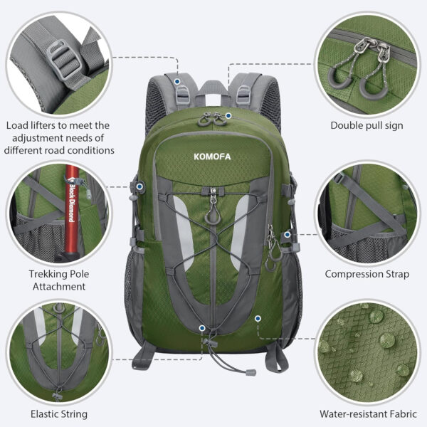 6899e5619a889cd10088fa72d7d604ec9a959d82196398ae31d89.jpg Hiking Backpack 30L Lightweight Travel Daypack Small Day Pack for Men Women Outdoor Camping Backpacking, Black