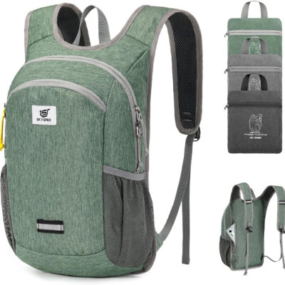 6899e58e571966405d37497e3c8933ae280d9f4ced0460ba1c7dd.jpg SKYSPER 10L Hiking Backpack, Foldable & Packable Lightweight Daypack for Travel, Collapsible Small Compact Hiking Backpack for Women & Men, Black