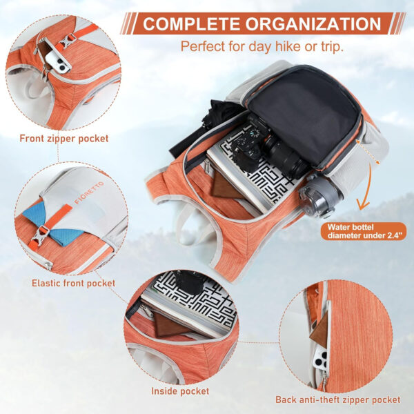 FIORETTO 10L Hiking Backpack for Women Men Mini Packable Backpack Lightweight Small Daypack for Camping Travel Outdoor, Turquoise