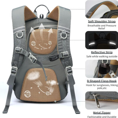 Hiking Backpack 30L Foldable Travel Daypack For Women Men,Camping Daypack Backpacks Lightweight,Durable Hiking Backpack Fit For Hiking,Daily Commuting,Short Trips.(With Rain-cover)