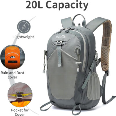 Hiking Backpack 30L Foldable Travel Daypack For Women Men,Camping Daypack Backpacks Lightweight,Durable Hiking Backpack Fit For Hiking,Daily Commuting,Short Trips.(With Rain-cover)
