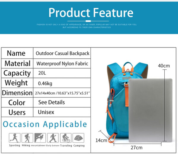 Hiking Backpack 30L Foldable Travel Daypack For Women Men,Camping Daypack Backpacks Lightweight,Durable Hiking Backpack Fit For Hiking,Daily Commuting,Short Trips.(With Rain-cover)