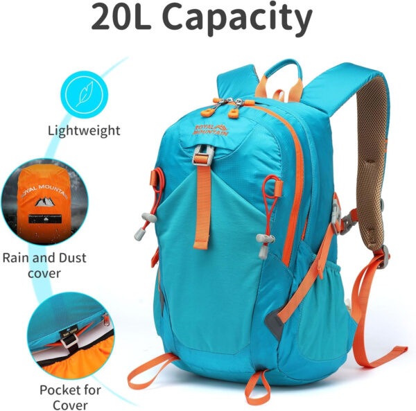 Hiking Backpack 30L Foldable Travel Daypack For Women Men,Camping Daypack Backpacks Lightweight,Durable Hiking Backpack Fit For Hiking,Daily Commuting,Short Trips.(With Rain-cover)