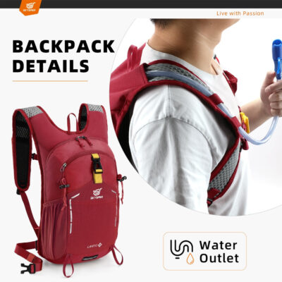 SKYSPER Small Hiking Backpack - 15L Travel Daypack Lightweight Bag Water Resistant Hiking Backpacks for Women Men