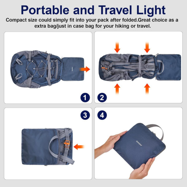 6899e715e285f74b91dbd045fa5e743270c2ad02447f03591aeb3.jpg Sukeen Hiking Backpack Packable Lightweight 30L Backpack Wear Resistant Daypack for Outdoor Travel Camping Cycling