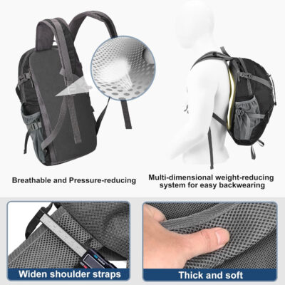 6899e71c1457e8577697649a2702fcabddf53806f2bf64c4bf4ad.jpg Sukeen Hiking Backpack Packable Lightweight 30L Backpack Wear Resistant Daypack for Outdoor Travel Camping Cycling