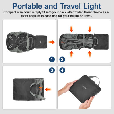 6899e71e36b3a7469c8137806b7e798cde2f5162f757de51e7514.jpg Sukeen Hiking Backpack Packable Lightweight 30L Backpack Wear Resistant Daypack for Outdoor Travel Camping Cycling