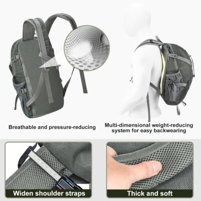 6899e723979697024453ff31eb7c8757ddba68bbfbdd8435124ff.jpg Sukeen Hiking Backpack Packable Lightweight 30L Backpack Wear Resistant Daypack for Outdoor Travel Camping Cycling