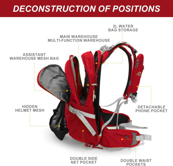 Hydration Pack,20L Hydration Backpack, Hiking Internal Frame Backpacks with 2L Hydration Water Bladder and Rain Cover, for Cycling,camping, hunting,Ski, Snow for Men, Women (light green)