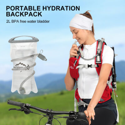 Hydration Pack,20L Hydration Backpack, Hiking Internal Frame Backpacks with 2L Hydration Water Bladder and Rain Cover, for Cycling,camping, hunting,Ski, Snow for Men, Women (light green)